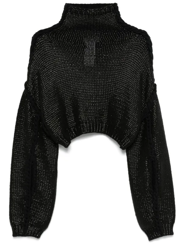 Cropped cotton sweater sold by Lord & Taylor