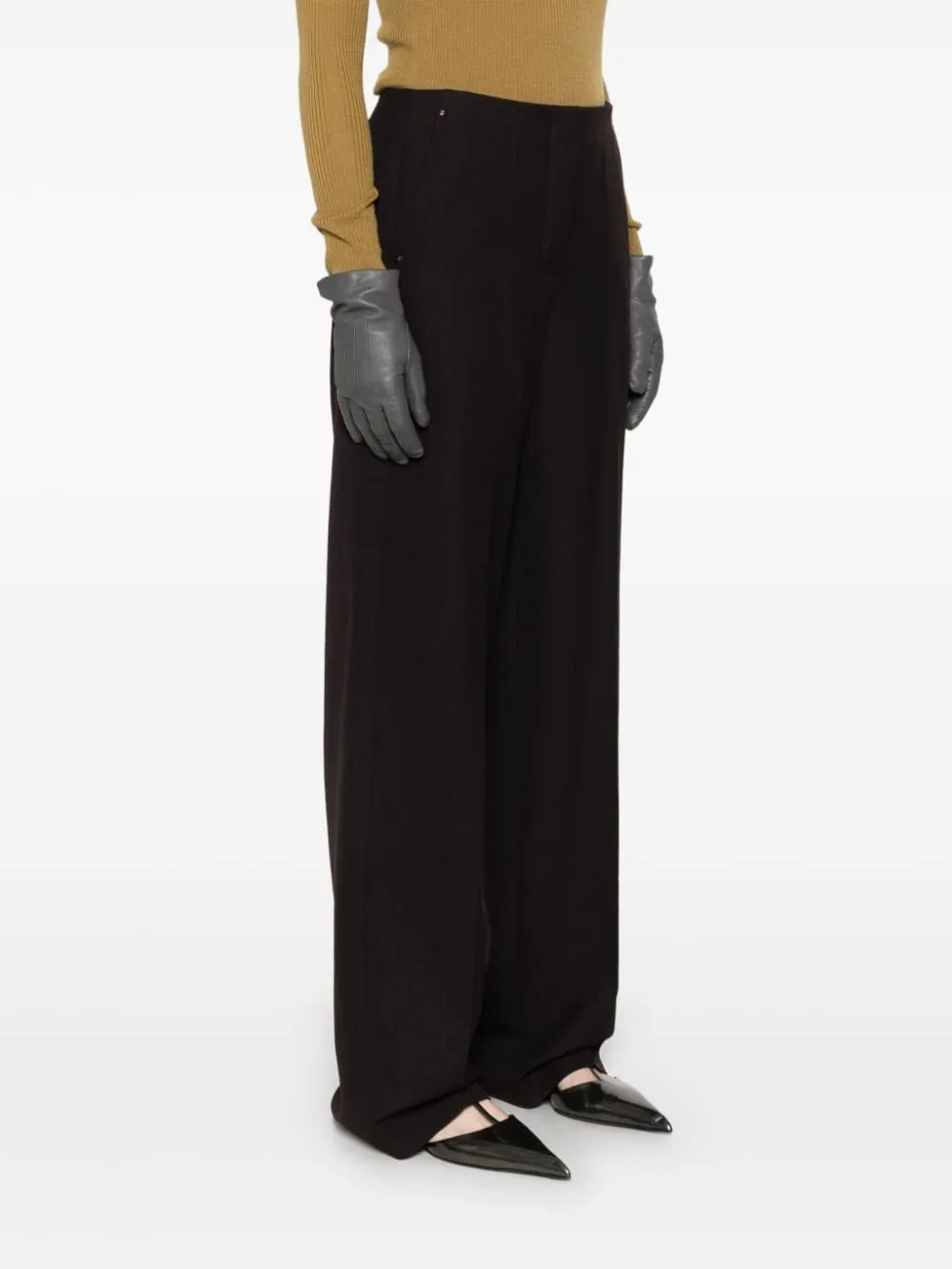 WIDE LEG WOOL TROUSERS sold by Lord & Taylor product image thumbnail 4