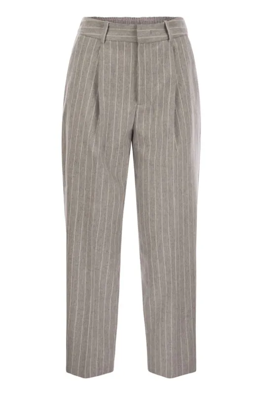 DAISY - WOOL AND CASHMERE PINSTRIPE PANTS sold by Lord & Taylor
