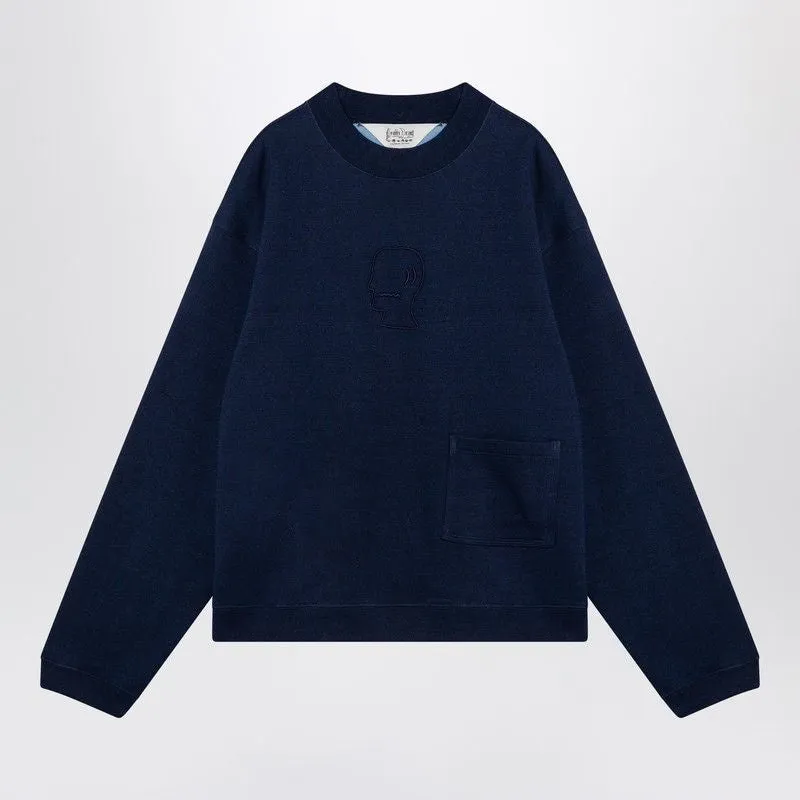 INDIGO COTTON FLEECE CREW NECK SWEATSHIRT sold by Lord & Taylor