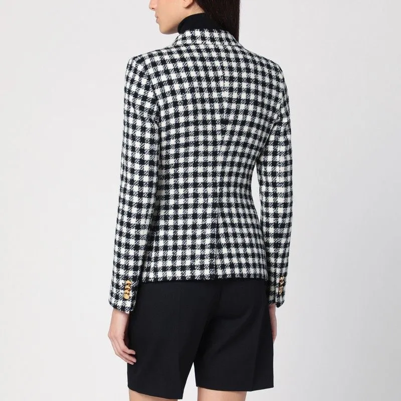 BLACK/WHITE DOUBLE-BREASTED CHECKED JACKET sold by Lord & Taylor product image thumbnail 3