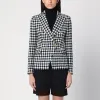BLACK/WHITE DOUBLE-BREASTED CHECKED JACKET sold by Lord & Taylor