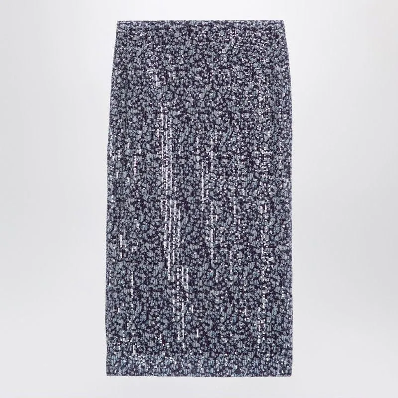 SEQUINED MIDI SKIRT WITH PURPLE PRINT sold by Lord & Taylor