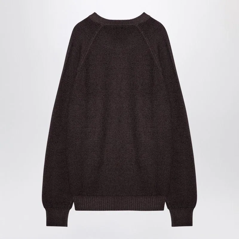 BROWN VIRGIN WOOL PULLOVER sold by Lord & Taylor product image thumbnail 2