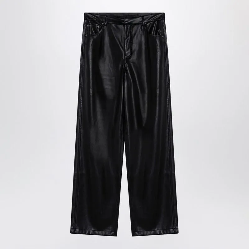 BLACK FAUX LEATHER TROUSERS sold by Lord & Taylor