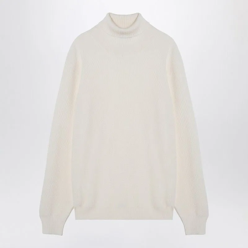 WHITE VIRGIN WOOL TURTLENECK sold by Lord & Taylor