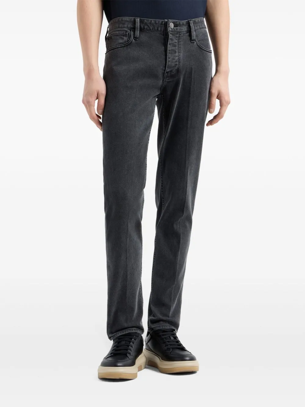 COTTON STRAIGHT LEG JEANS sold by Lord & Taylor product image thumbnail 2