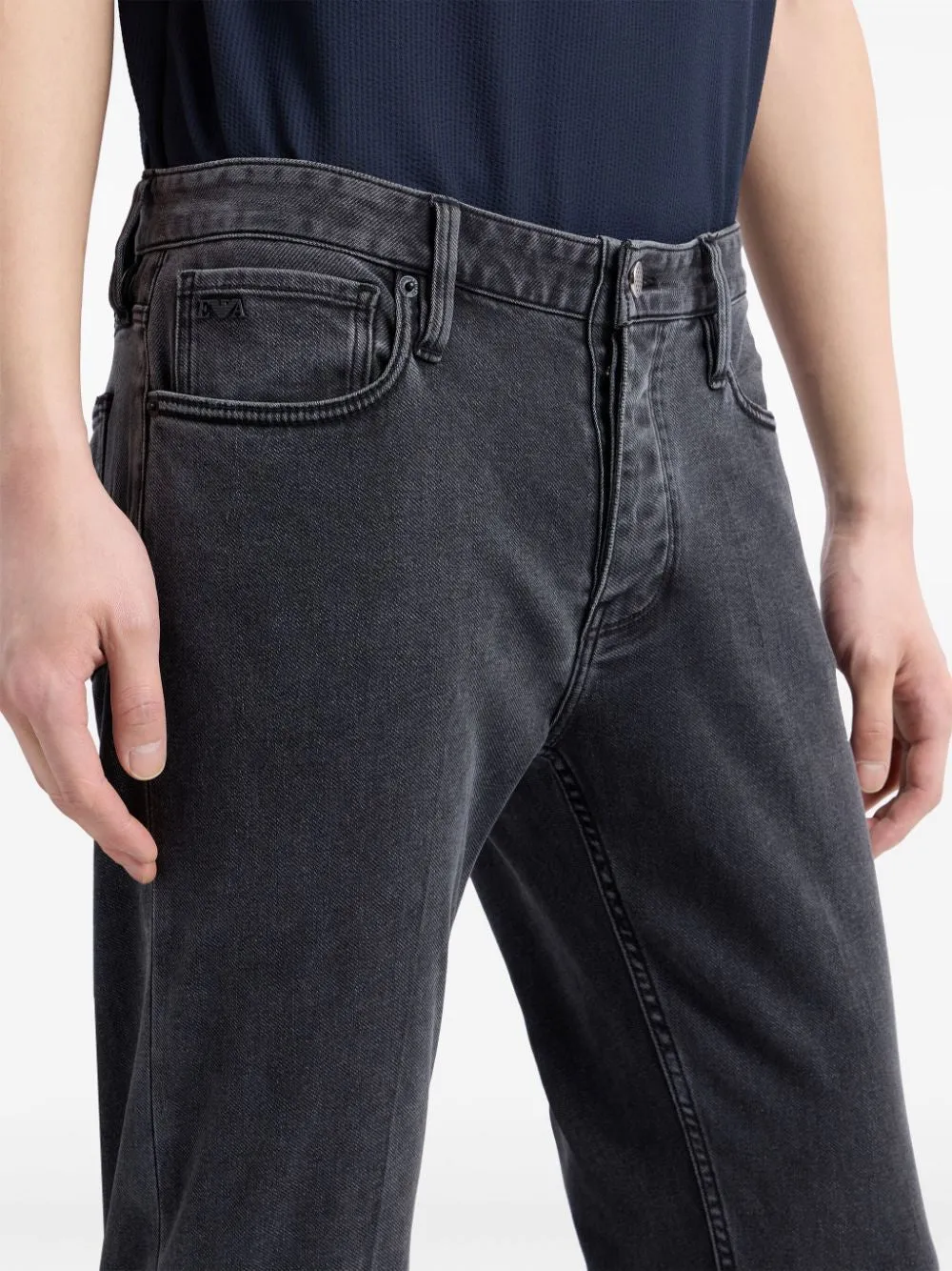 COTTON STRAIGHT LEG JEANS sold by Lord & Taylor product image thumbnail 4
