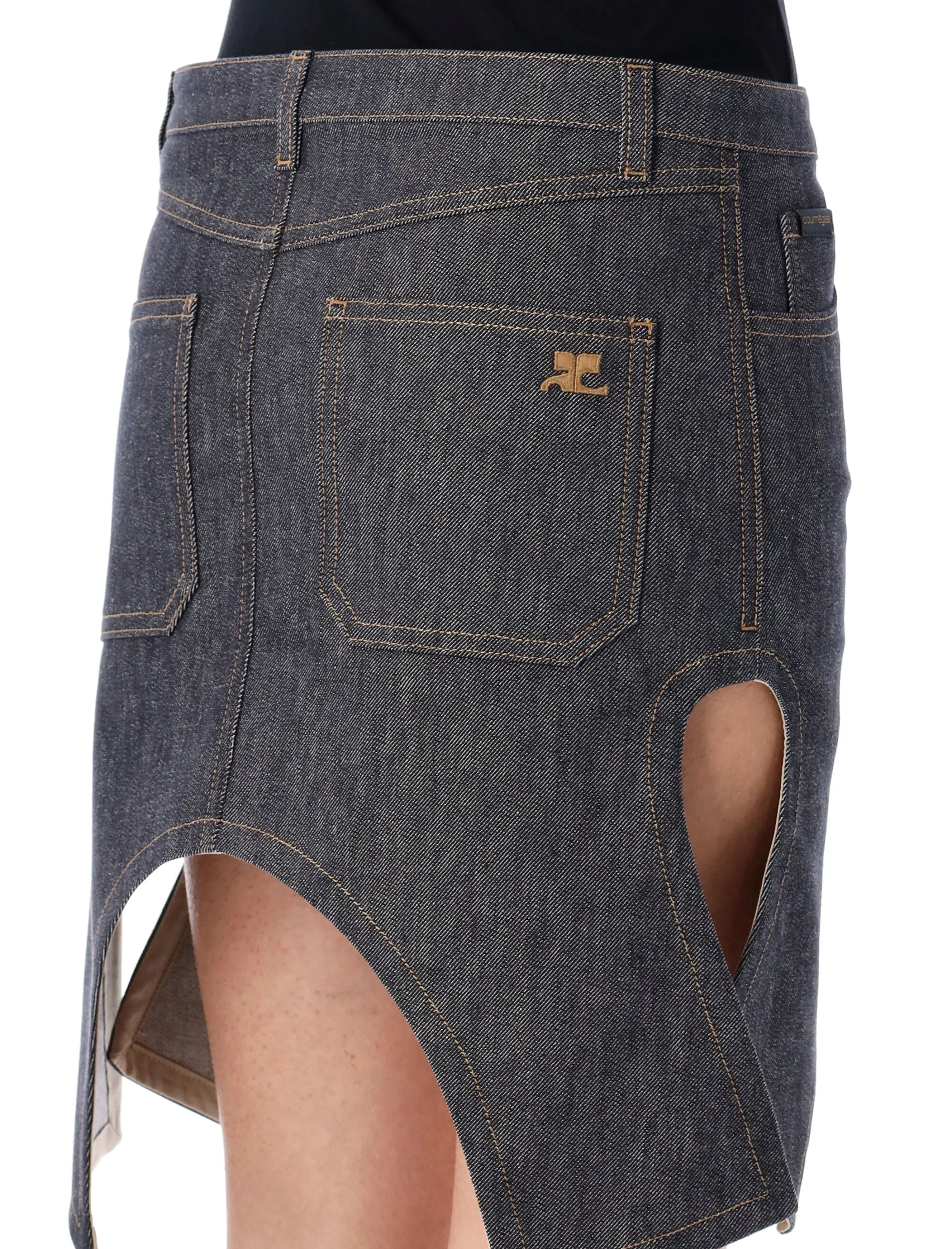 REVERSED MINI DENIM SKIRT sold by Lord & Taylor product image thumbnail 3