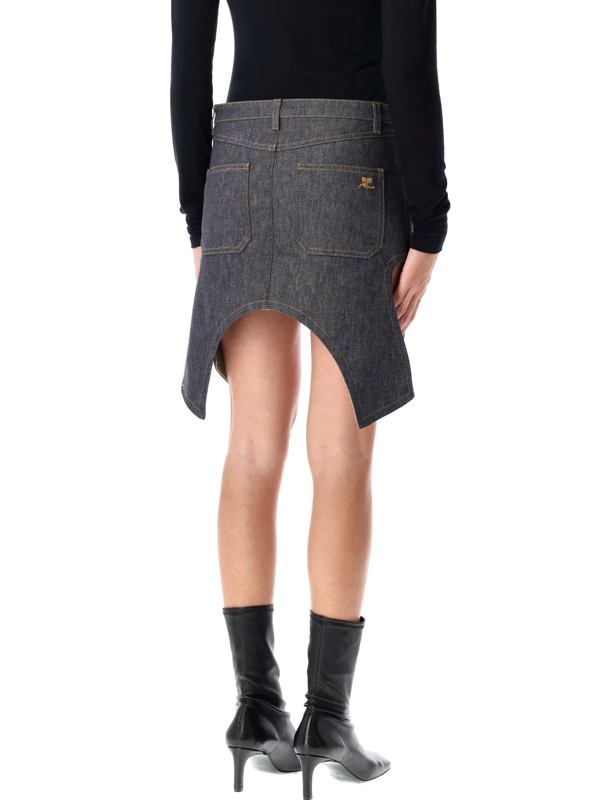 REVERSED MINI DENIM SKIRT sold by Lord & Taylor product image thumbnail 2