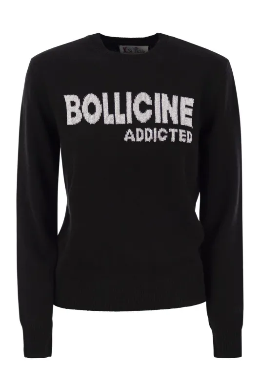 WOOL AND ALPACA BLEND SWEATER WITH EMBROIDERY BOLLICINE ADDICTED sold by Lord & Taylor