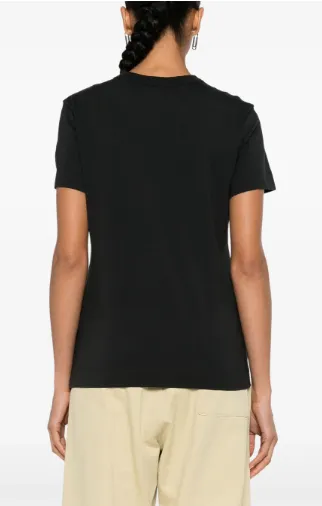 BLACK COTTON CREW NECK T-SHIRT sold by Lord & Taylor product image thumbnail 3