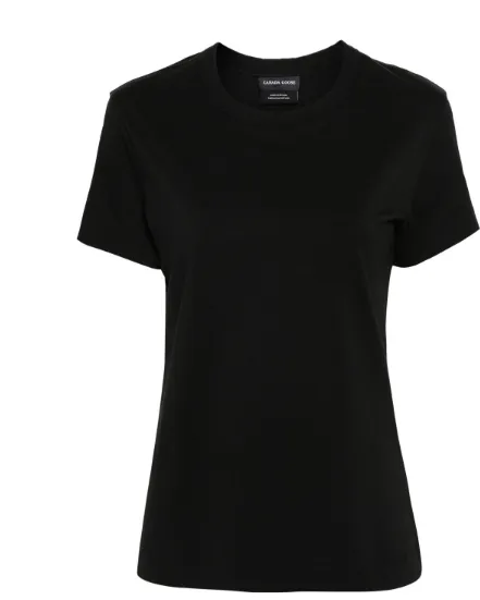 BLACK COTTON CREW NECK T-SHIRT sold by Lord & Taylor product image thumbnail 5