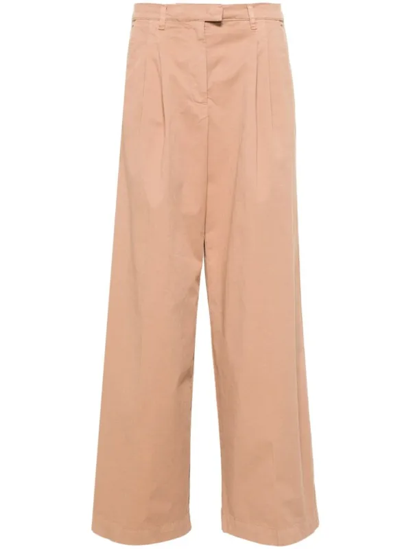 WIDE-LEG STRETCH-COTTON TROUSERS sold by Lord & Taylor