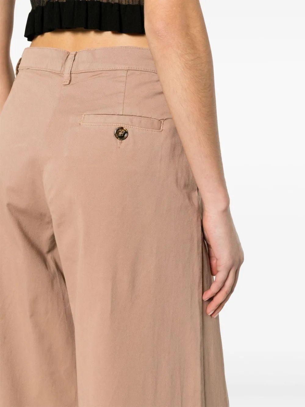 WIDE-LEG STRETCH-COTTON TROUSERS sold by Lord & Taylor product image thumbnail 4