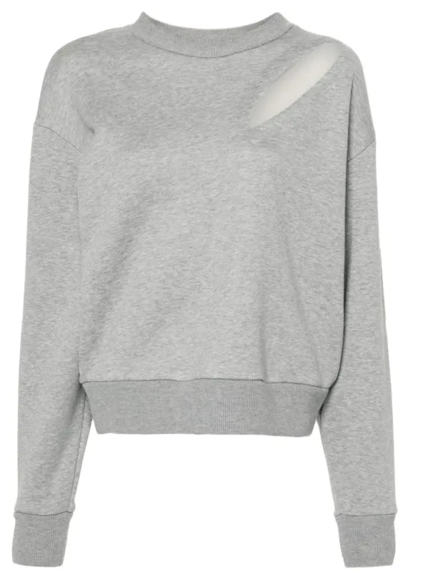 CREW NECK GREY COTTON SWEATER sold by Lord & Taylor