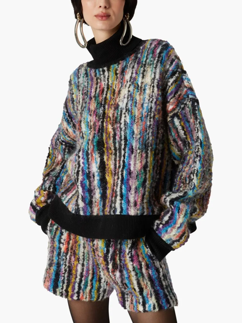 ABSTRACT PATTERN ROLL NECK SWEATER sold by Lord & Taylor product image thumbnail 4
