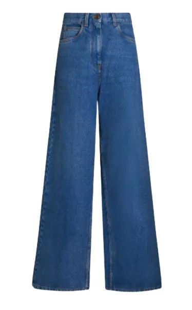 WIDE-LEG HIGH-RISE DENIM JEANS sold by Lord & Taylor