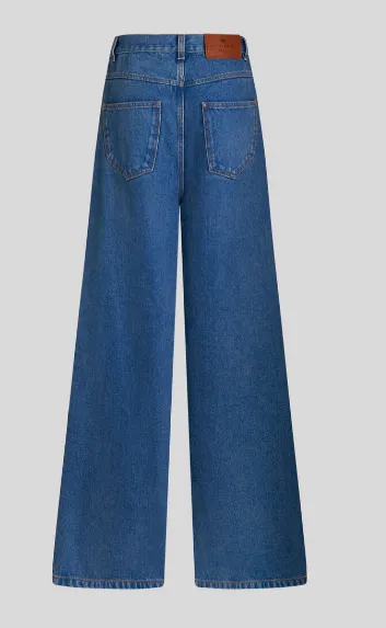 WIDE-LEG HIGH-RISE DENIM JEANS sold by Lord & Taylor product image thumbnail 2