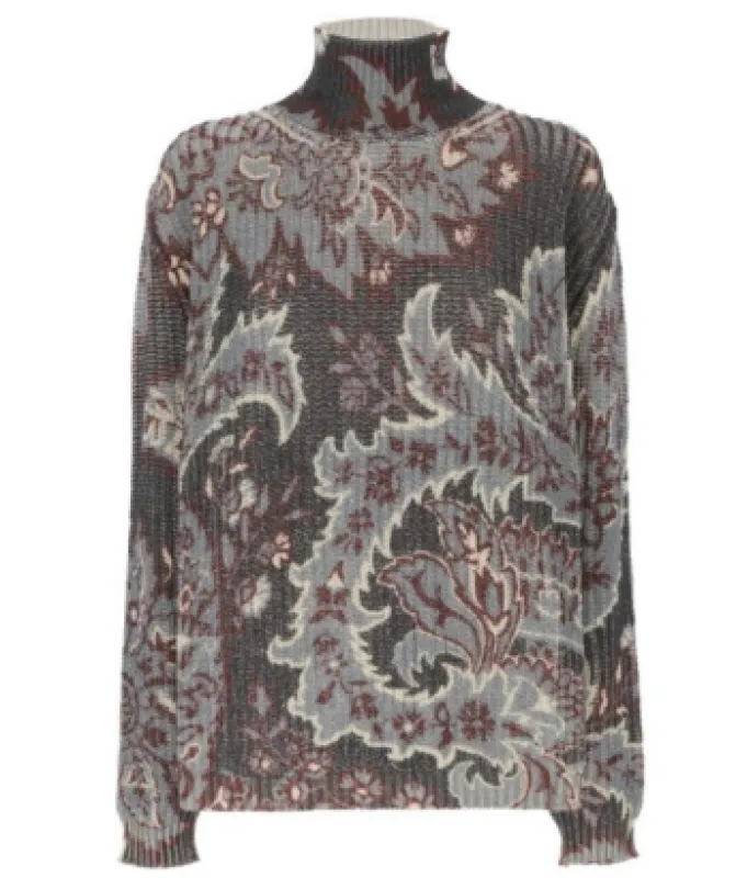 ALL-OVER FLORAL PRINT WOOL TOP sold by Lord & Taylor