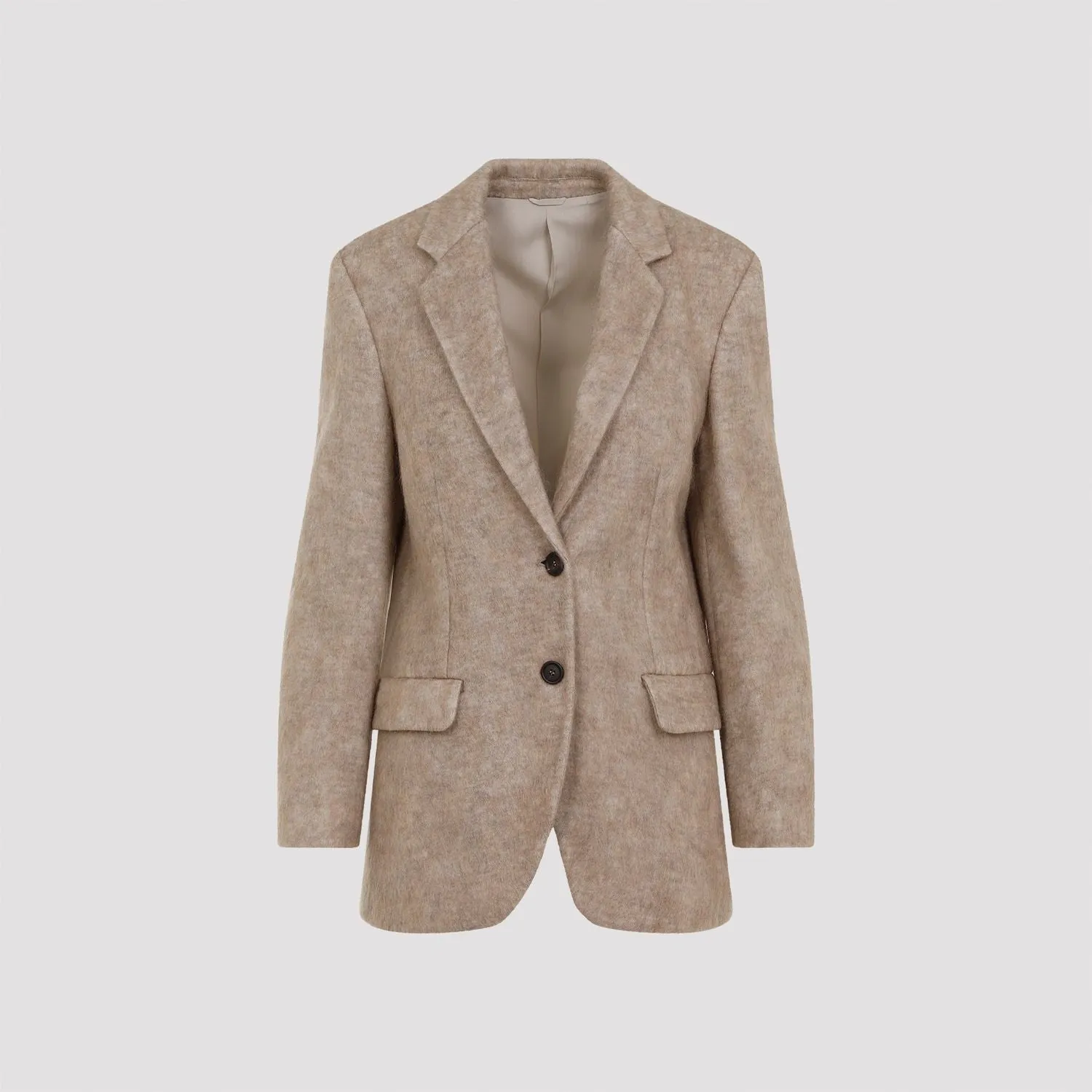 LIGHT BROWN JACKET WITH MONILI DETAILING sold by Lord & Taylor