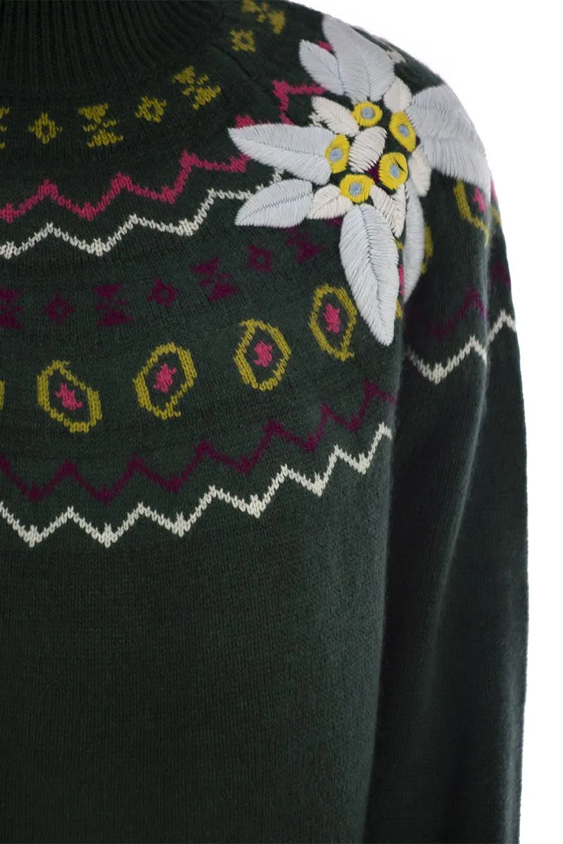 WOOL-BLEND JUMPER WITH EMBROIDERY sold by Lord & Taylor product image thumbnail 4