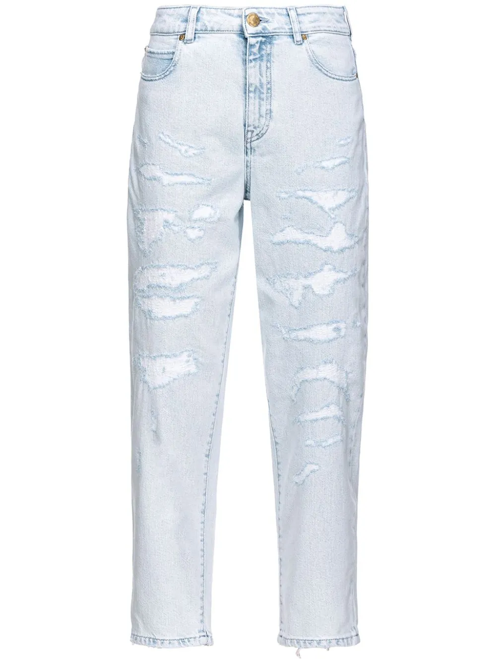 LIGHT BLUE RIPPED DENIM JEANS sold by Lord & Taylor