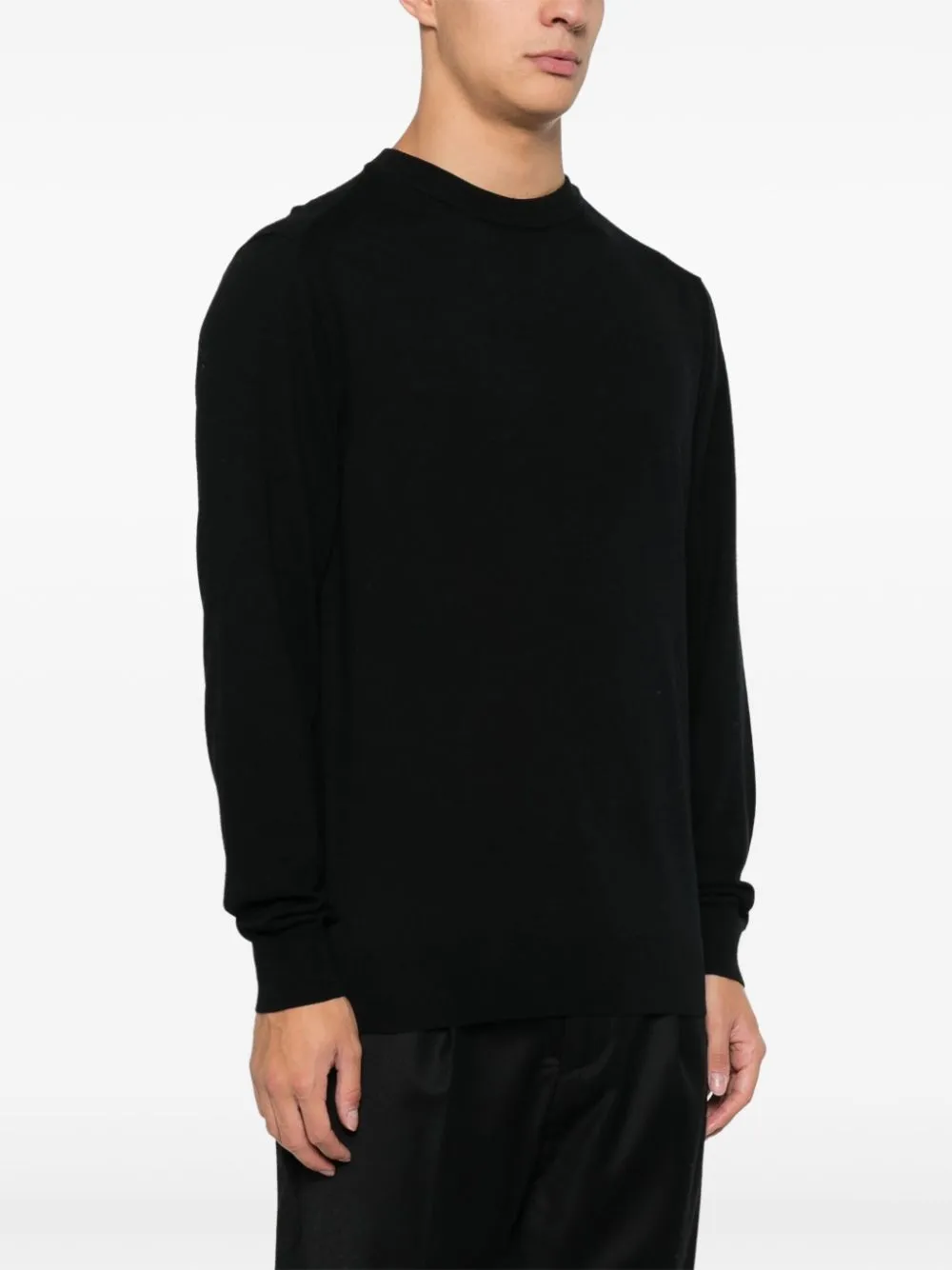 BLACK WOOL CREW NECK SWEATER sold by Lord & Taylor product image thumbnail 4