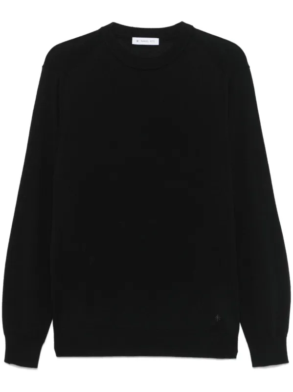 BLACK WOOL CREW NECK SWEATER sold by Lord & Taylor