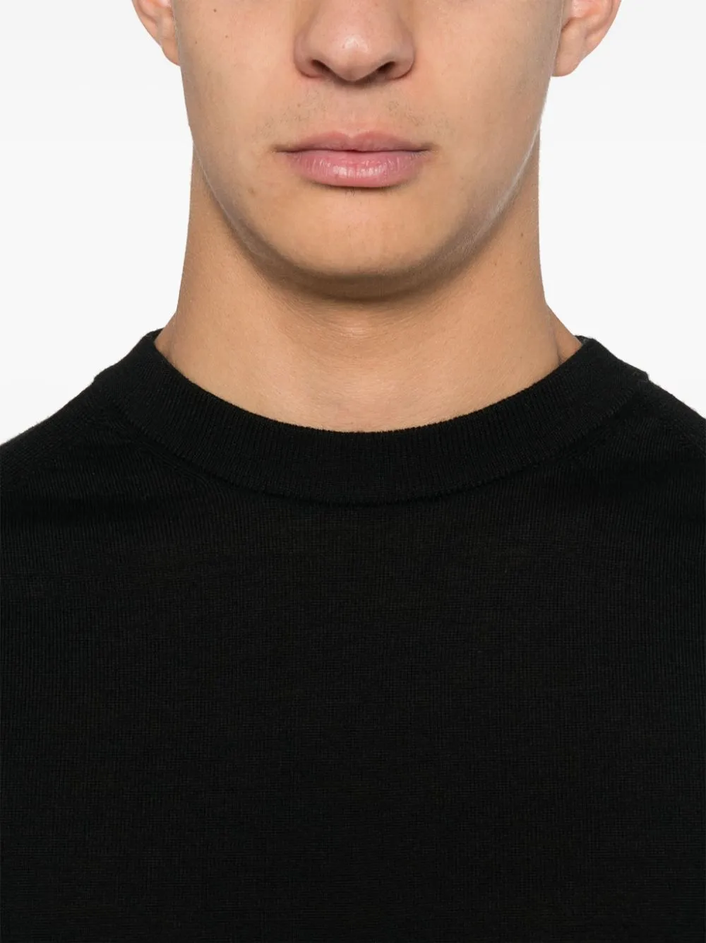 BLACK WOOL CREW NECK SWEATER sold by Lord & Taylor product image thumbnail 3