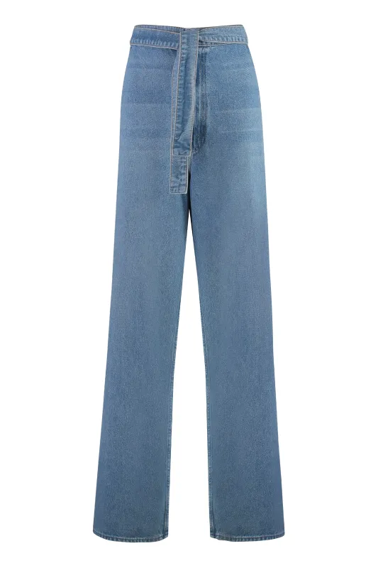 SNACKS! THE FOLD IN FUNNEL WIDE-LEG JEANS sold by Lord & Taylor
