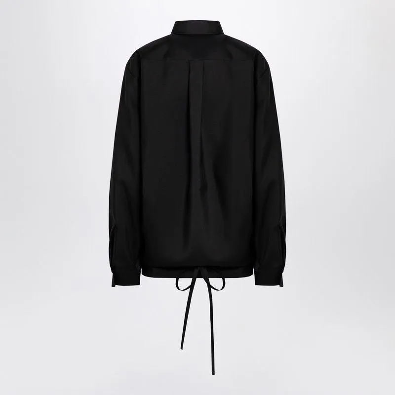 BLACK SHIRT WITH DRAWSTRING sold by Lord & Taylor product image thumbnail 2
