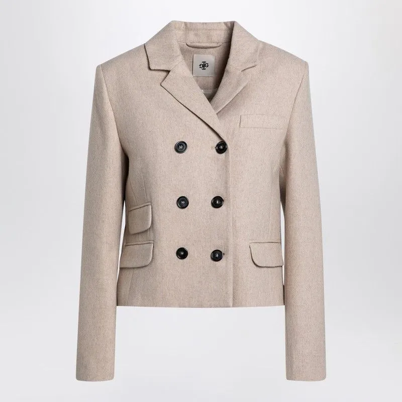 MILLE BEIGE DOUBLE-BREASTED JACKET sold by Lord & Taylor