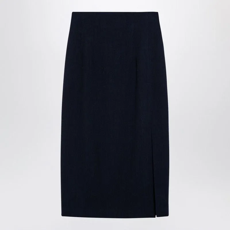 NAVY BLUE WOOL-BLEND MARLO SKIRT sold by Lord & Taylor
