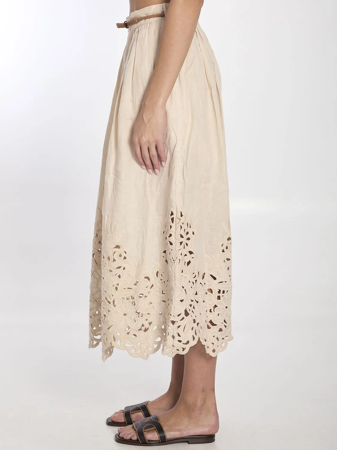 WYLIE EMBROIDERED MIDI SKIRT sold by Lord & Taylor product image thumbnail 3