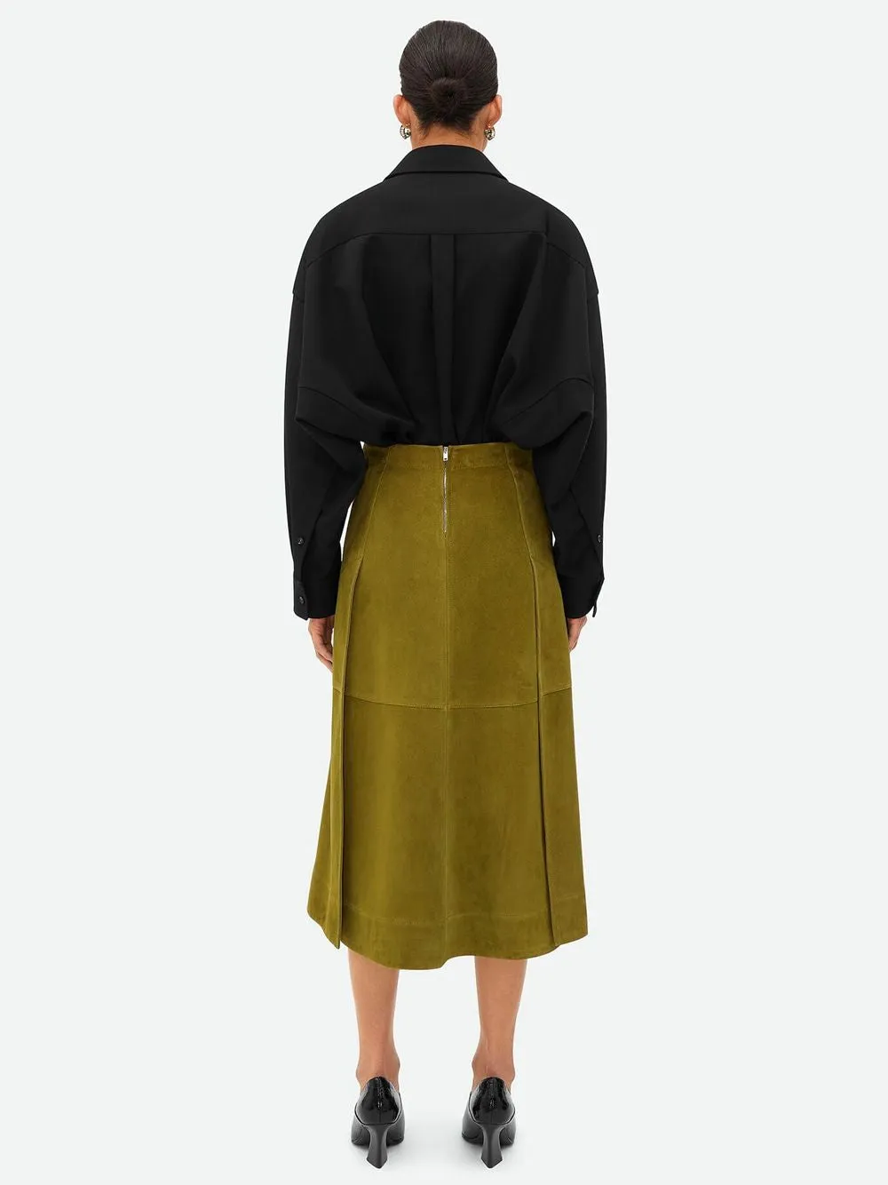 LEATHER MIDI SKIRT sold by Lord & Taylor product image thumbnail 4