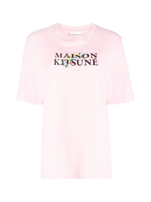 FLOWERS PRINT CLASSIC LOGO T-SHIRT sold by Lord & Taylor