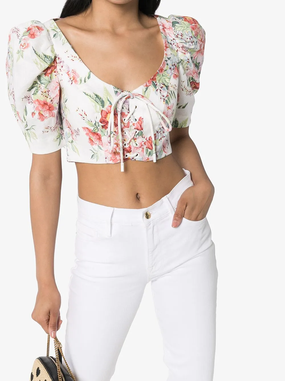 BELLITUDE LACED CROP TOP sold by Lord & Taylor product image thumbnail 2