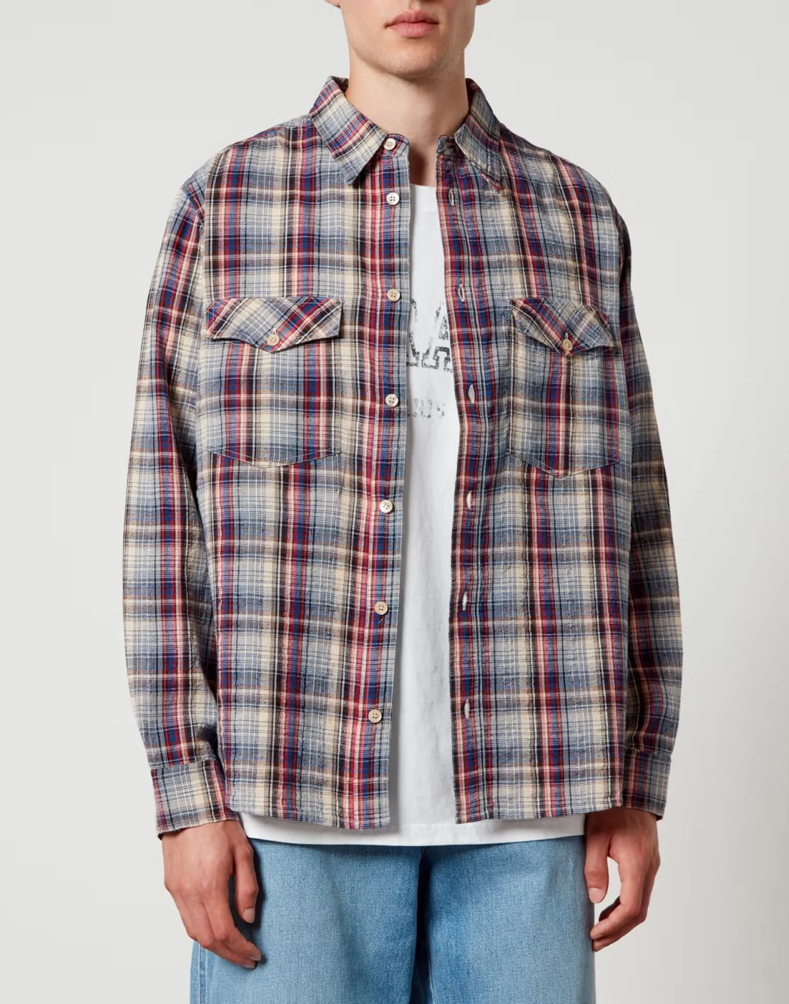 LYDIAN COTTON LINEN CHECK SHIRT sold by Lord & Taylor product image thumbnail 3
