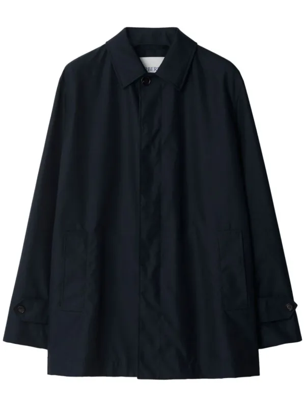 TRENCH JACKET IN NAVY BLUE GABARDINE  sold by Lord & Taylor