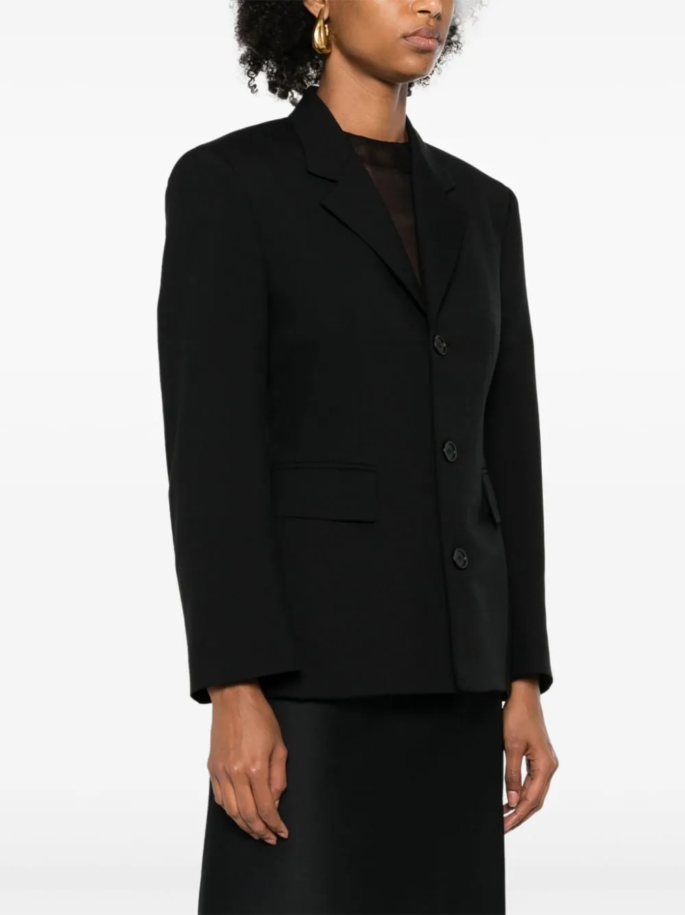 HOURGLASS JACKET IN BLACK WOOL sold by Lord & Taylor product image thumbnail 3