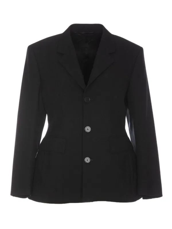 HOURGLASS JACKET IN BLACK WOOL  sold by Lord & Taylor