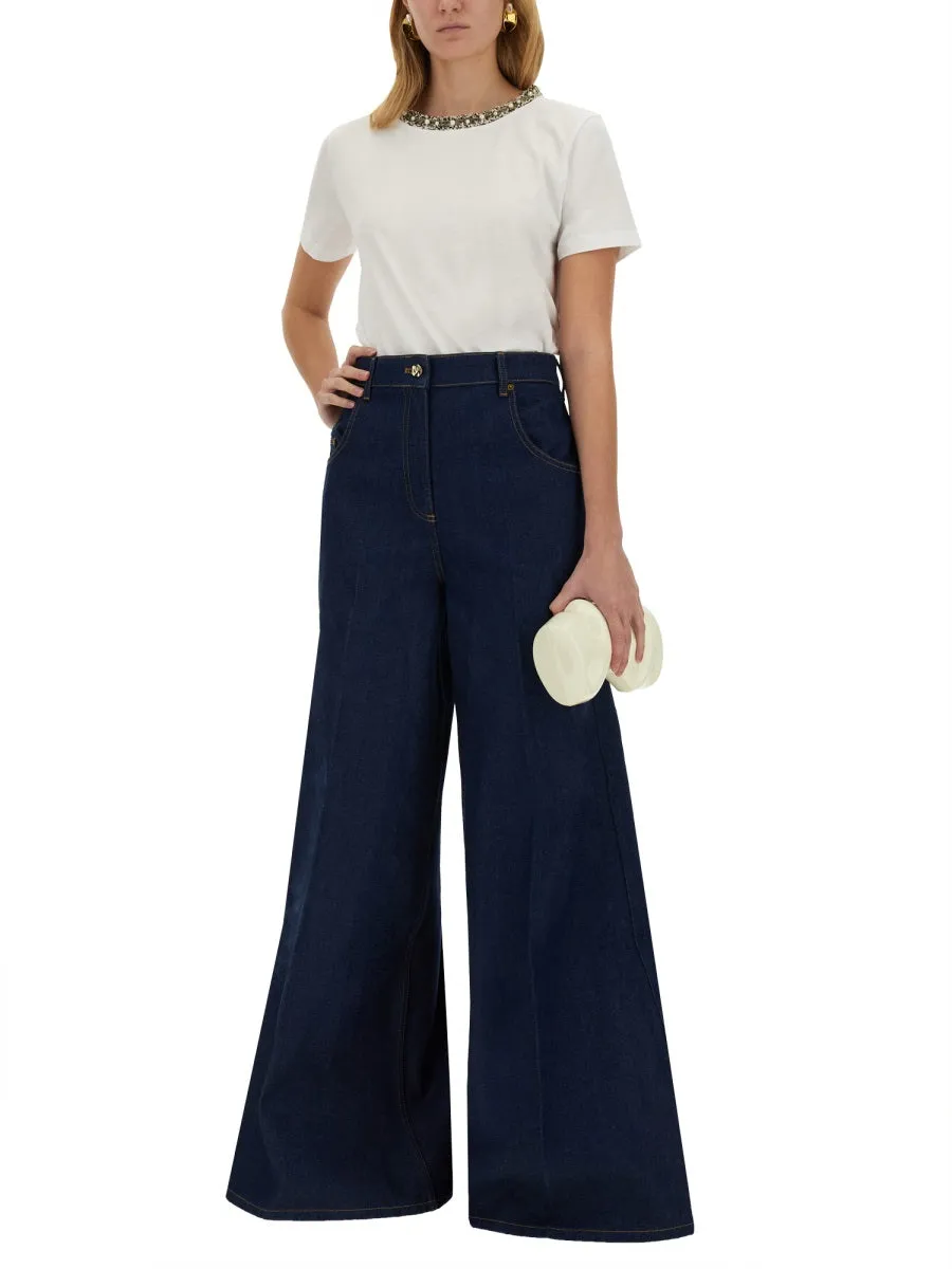 T-SHIRT WITH EMBROIDERED COLLAR sold by Lord & Taylor product image thumbnail 2