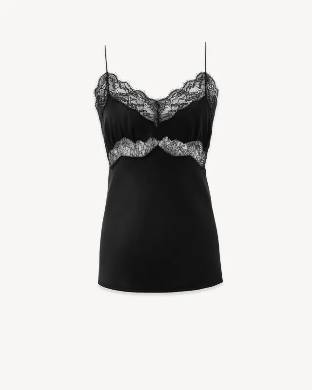 BLACK LINGERIE TOP sold by Lord & Taylor