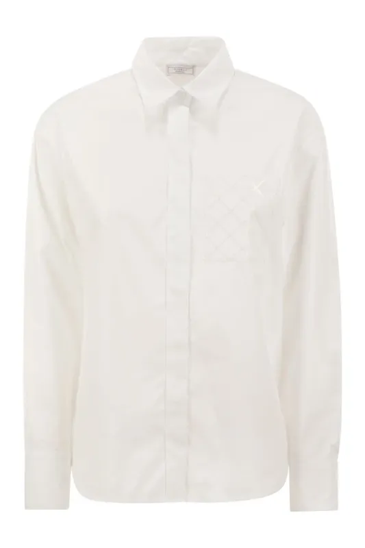 STRETCH COTTON POPLIN SHIRT sold by Lord & Taylor