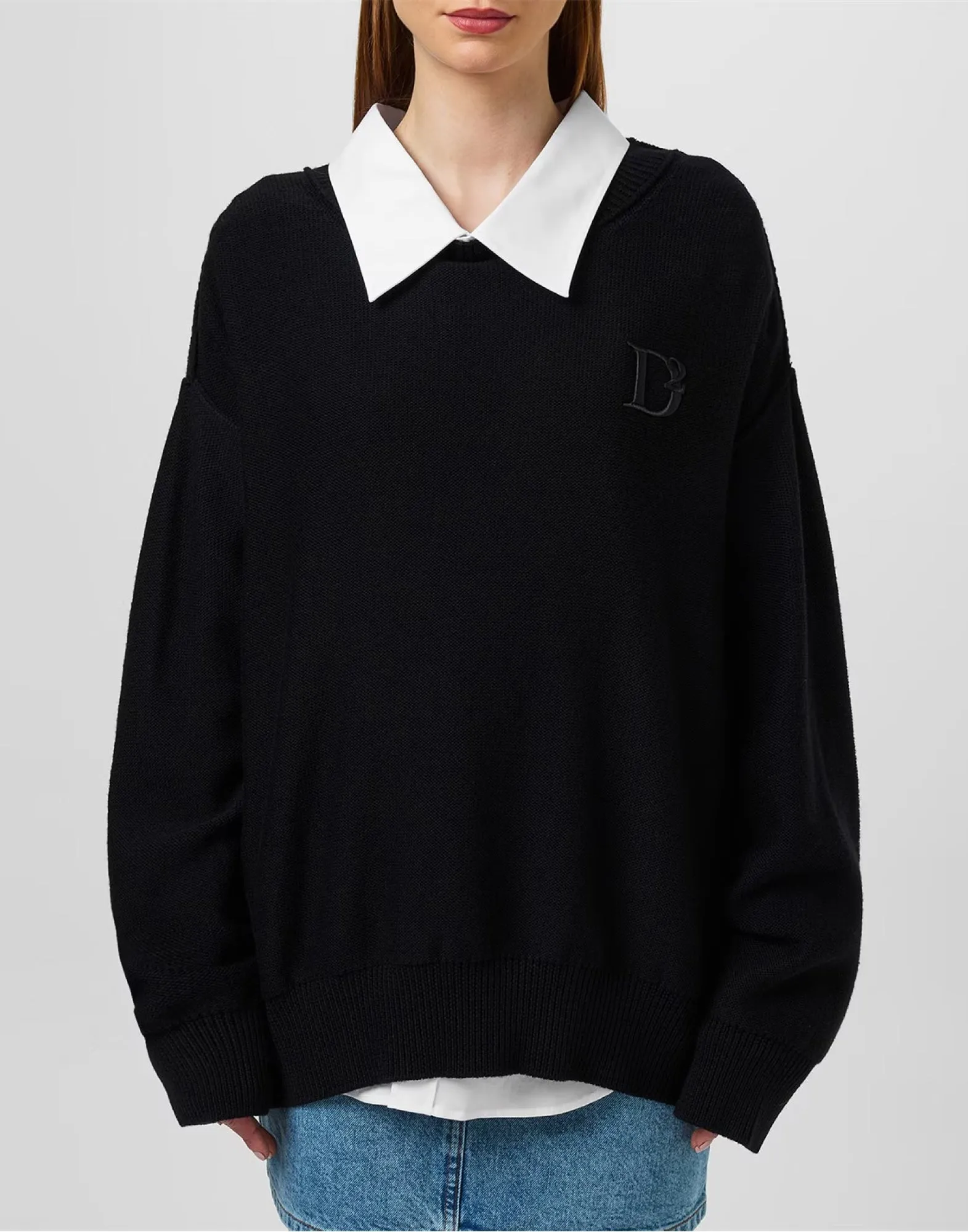 D2 STATEMENT LOGO KNIT SWEATER sold by Lord & Taylor product image thumbnail 3