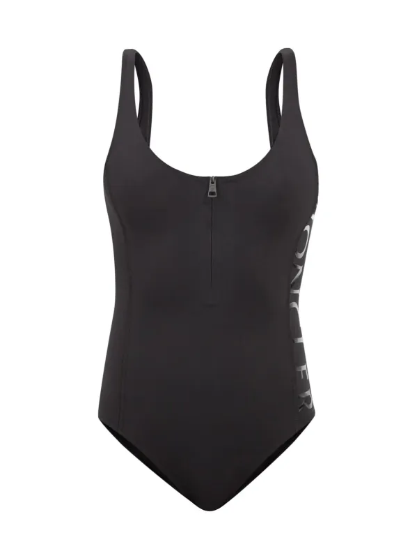 ZIP-NECK LOGO PRINT ONE PIECE SWIMSUIT made by Moncler