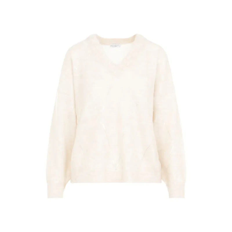 MOHAIR, WOOL, CASHMERE AND SILK SWEATER WITH DAZZLING ARGYLE EMBROIDERY sold by Lord & Taylor