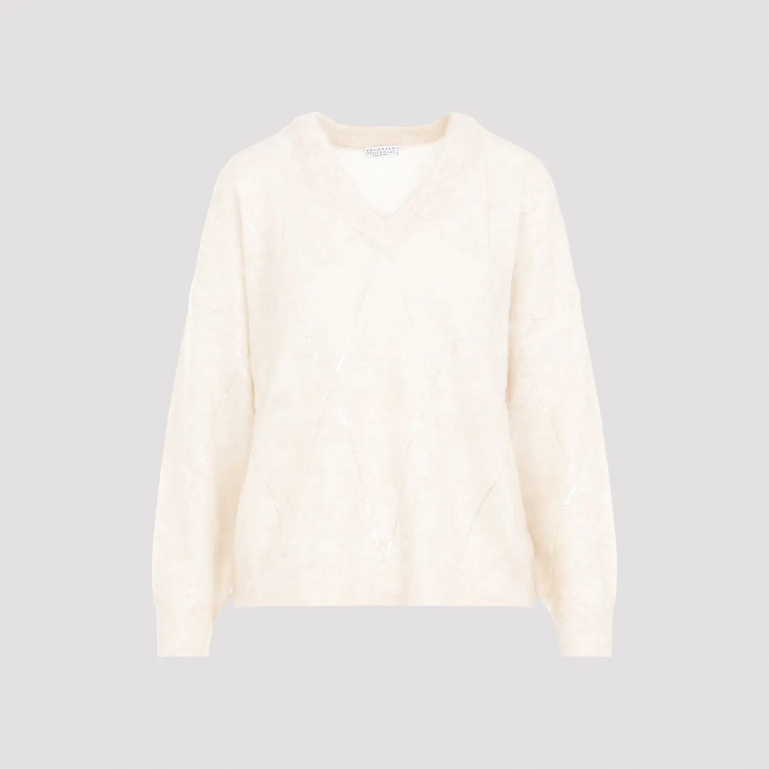 MOHAIR, WOOL, CASHMERE AND SILK SWEATER WITH DAZZLING ARGYLE EMBROIDERY sold by Lord & Taylor product image thumbnail 2