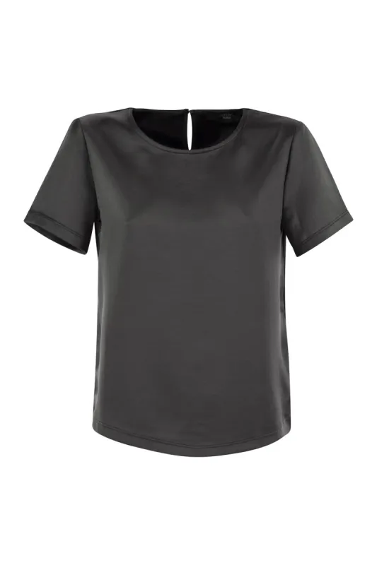 AMBURGO - SATIN AND JERSEY T-SHIRT sold by Lord & Taylor